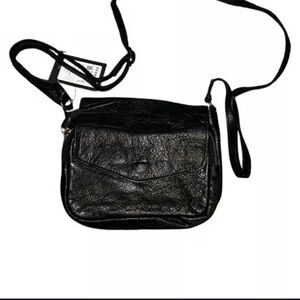 Nordstrom day and mood Black Leather Crossbody Bag